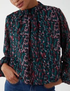 Animal Print Blouson Top -Repertoire Fashion Store 47 89231cad 818c 4254 8a18 001737632285