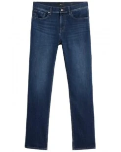 7 For All Mankind Mens Grapevine Slimmy Luxe Performance Jeans Mid Blue