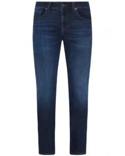 7 For All Mankind Mens Maestro Slimmy Luxe Performance Jeans Dark Whisker Blue