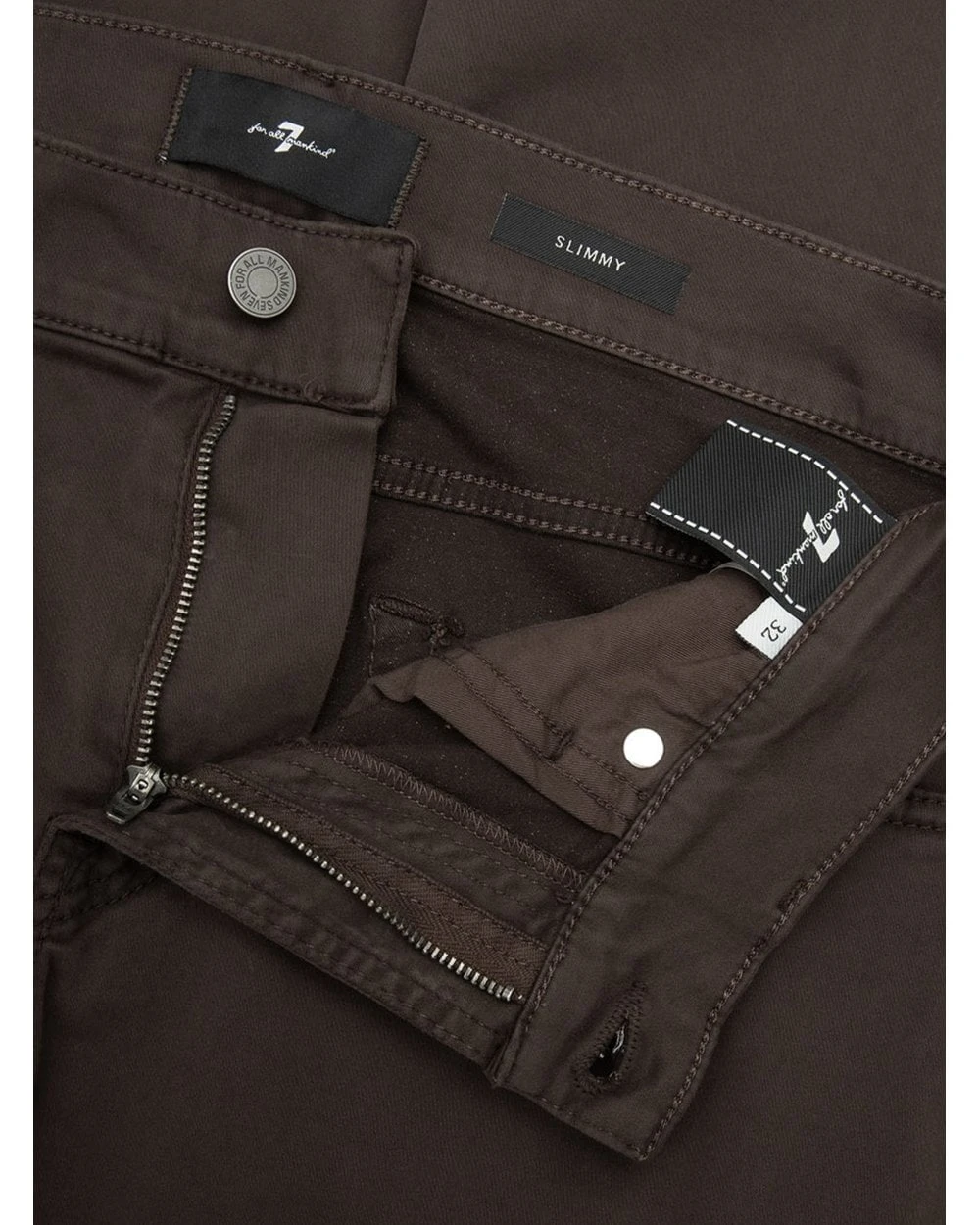 7 For All Mankind Mens Savannah Lux Performance Plus Sateen Chino Jeans Coffe Bean Brown 3 7 For All Mankind Mens Savannah Lux Performance Plus Sateen Chino Jeans Coffe Bean Brown - Image 3