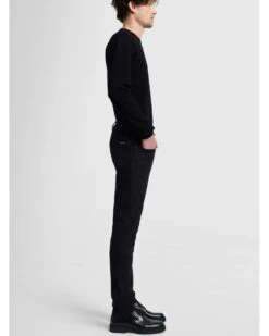 7 For All Mankind Mens Slimmy Luxe Performance Jeans Black -Repertoire Fashion Store 7 for all mankind mens slimmy luxe performance jeans black p45313 293586 image
