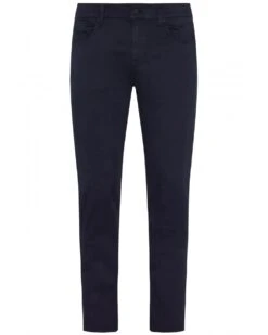 7 For All Mankind Mens Slimmy Luxe Performance Slim Chinos Navy Blue