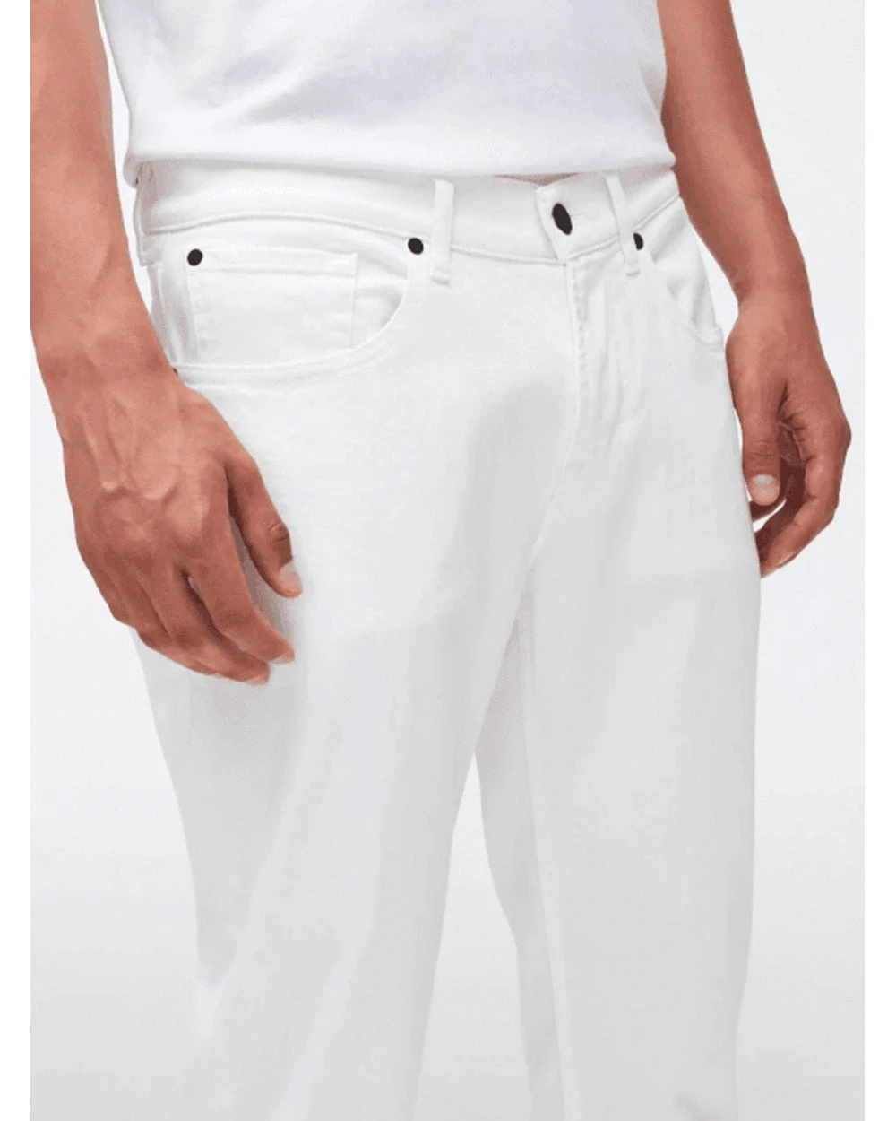 7 For All Mankind Mens Slimmy Tapered Luxe Performance Jeans White 3 7 For All Mankind Mens Slimmy Tapered Luxe Performance Jeans White - Image 3