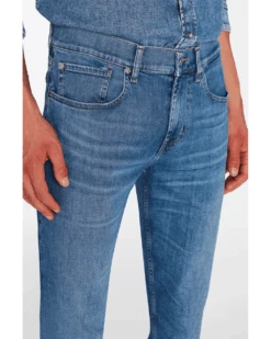 7 For All Mankind Mens Slimmy Tapered Stretch Tek Nomad Jeans, Light Blue Denim -Repertoire Fashion Store 7 for all mankind mens slimmy tapered stretch tek nomad jeans light blue denim p42613 259820 image