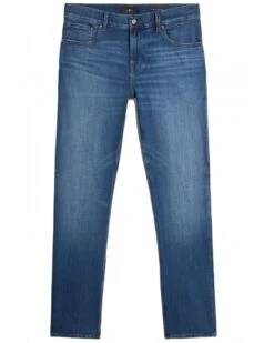 7 For All Mankind Mens Sonora Slimmy Tapered Jeans Mid Blue