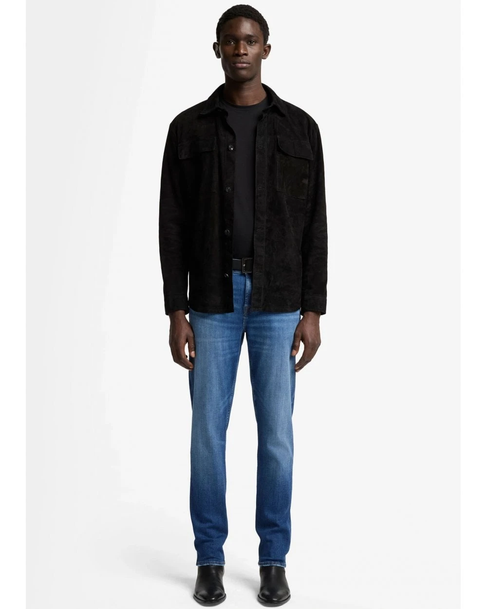 7 For All Mankind Mens Sonora Slimmy Tapered Jeans Mid Blue 3 7 For All Mankind Mens Sonora Slimmy Tapered Jeans Mid Blue - Image 3