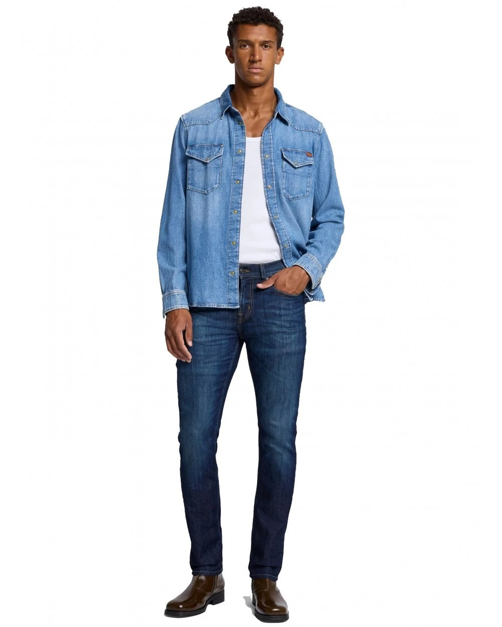 7 For All Mankind Mens Waking Hours Slim Fit Jeans Dark Blue 2 7 For All Mankind Mens Waking Hours Slim Fit Jeans Dark Blue - Image 2