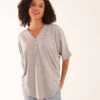 Zip Front Top(Grey Zip Front Top) 8 Zip Front Top(Grey Zip Front Top) -Repertoire Fashion Store AW23003 GREY 13489