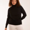 Roll Neck Jumper(Black Curve Roll Neck Jumper)