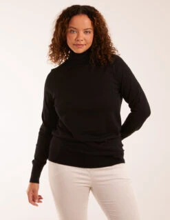 Roll Neck Jumper(Black Curve Roll Neck Jumper)