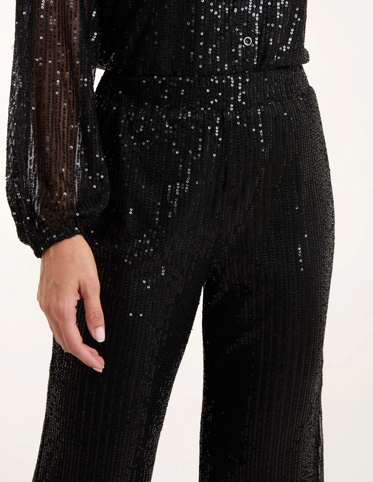 Sequin Trousers(Black Sequin Trousers) 4 Sequin Trousers(Black Sequin Trousers) - Image 4