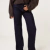Dark Denim Wide Leg Jeans(Dark Denim Wide Leg Jeans) 8 Dark Denim Wide Leg Jeans(Dark Denim Wide Leg Jeans) -Repertoire Fashion Store AW25363 INDIGO 26698