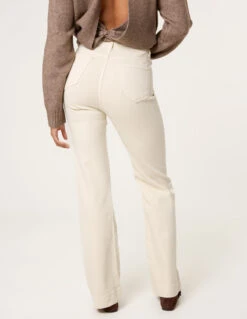 Wide Leg Deep Hem Jeans(Cream Wide Leg Deep Hem Jeans) -Repertoire Fashion Store AW25369 CREAM 26802