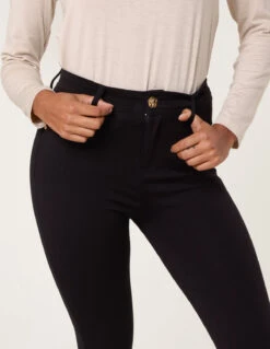 Button Stretch Trousers(Black Button Stretch Trousers) 6 Button Stretch Trousers(Black Button Stretch Trousers) -Repertoire Fashion Store AW25370 BLACK 26980