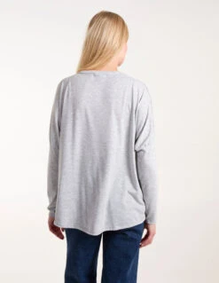 Batwing High Low Top(Grey Batwing High Low Top) 7 Batwing High Low Top(Grey Batwing High Low Top) -Repertoire Fashion Store BV091 GREY 0009