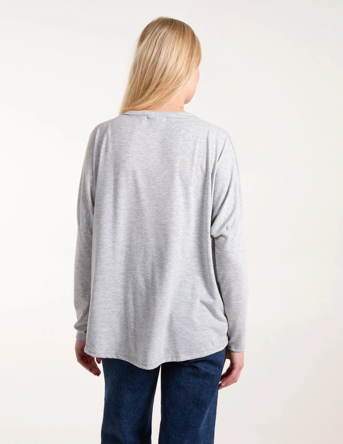 Batwing High Low Top(Grey Batwing High Low Top) 4 Batwing High Low Top(Grey Batwing High Low Top) - Image 4