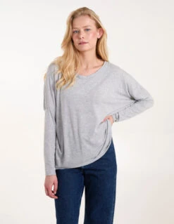 Batwing High Low Top(Grey Batwing High Low Top)