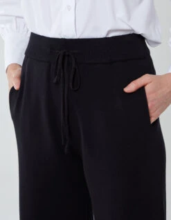 Knitted Drawstring Culottes(Black Knitted Drawstring Culottes) -Repertoire Fashion Store BV2049003 59233