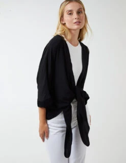 Tie Knot Top(Black Tie Knot Top) -Repertoire Fashion Store BV2056 BLACK 10