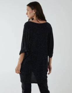 Twist Front Metalic Top(Black Silver Twist Front Metalic Top) -Repertoire Fashion Store BV2319 BLACKSILVER 11