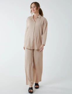 Waffle Shirt And Trouser Set