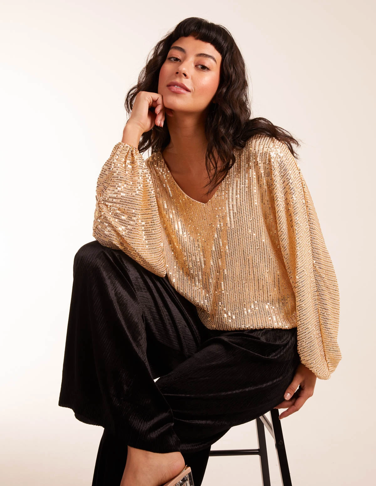 Sequin Batwing Blouse(Sequin Batwing Blouse) 2 Sequin Batwing Blouse(Sequin Batwing Blouse) - Image 2