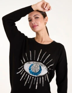 Evil Eye Sequin Jumper(Evil Eye Sequin Jumper)
