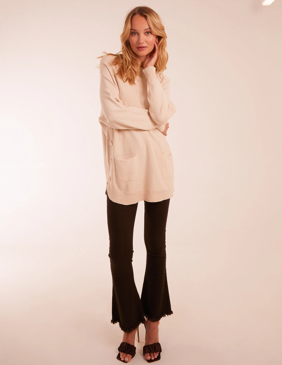 Pocket Slash Neck Jumper(Stone Pocket Slash Neck Jumper) 2 Pocket Slash Neck Jumper(Stone Pocket Slash Neck Jumper) - Image 2