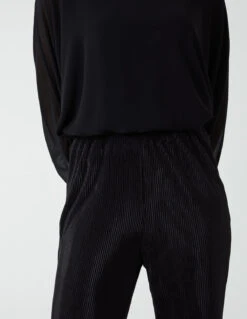 Pleated Trousers(Black Pleated Trousers) -Repertoire Fashion Store BV2355 BLACK 4904