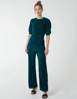 Pleated Trousers(Bottle Green Pleated Trousers)