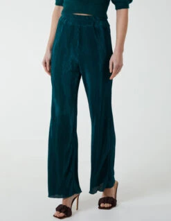Pleated Trousers(Bottle Green Pleated Trousers) -Repertoire Fashion Store BV2355 BOTTLEGREEN 4795