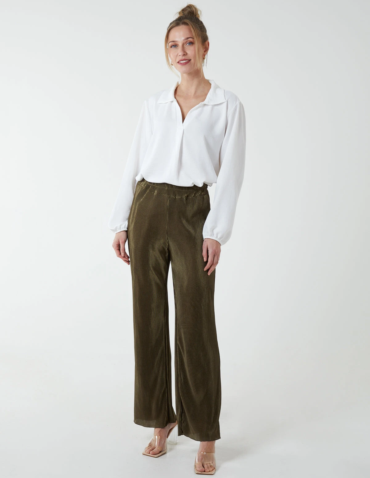 Pleated Trousers(Khaki Pleated Trousers) 1 Pleated Trousers(Khaki Pleated Trousers)