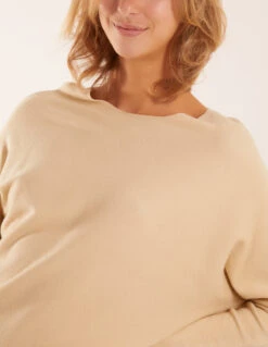 Plain Batwing Top(Plain Batwing Top) -Repertoire Fashion Store BV2365R2 STONE 29690