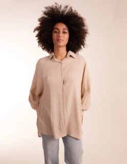 Crinkle Oversized Shirt(Crinkle Oversized Shirt)