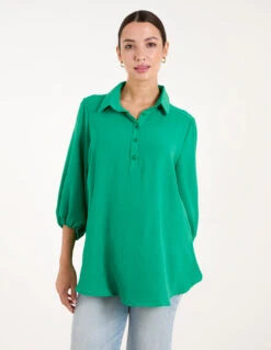 Front Button Shirt(Green Front Button Shirt)