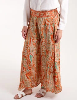 Embellished Waist Wide Leg Trousers(Embellished Waist Wide Leg Trousers)