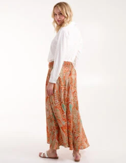 Embellished Waist Wide Leg Trousers(Embellished Waist Wide Leg Trousers) -Repertoire Fashion Store BV245205 ORANGE208
