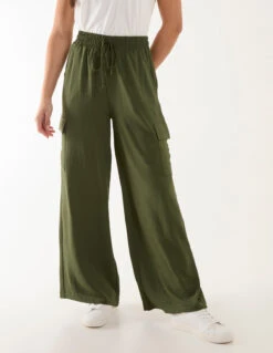 Wide Leg Combat Trousers(Wide Leg Combat Trousers) -Repertoire Fashion Store BV245208056 132724