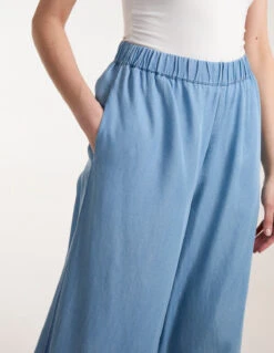 Tencel Wide Leg Trouser -Repertoire Fashion Store BV245216 GREEN 0209