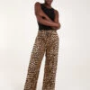 Wide Leg Leopard Trousers(Wide Leg Leopard Trousers) -Repertoire Fashion Store BV245227 LEOPARD 43511
