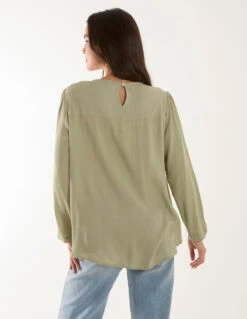 Embroidered Top 7 Embroidered Top -Repertoire Fashion Store BV245421 KHAKI 18648