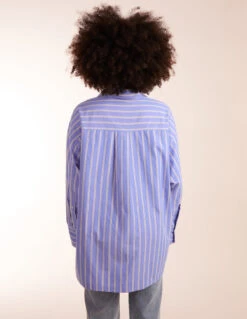 Oversized Pinstripe Shirt -Repertoire Fashion Store BV245451 blue 1104711771