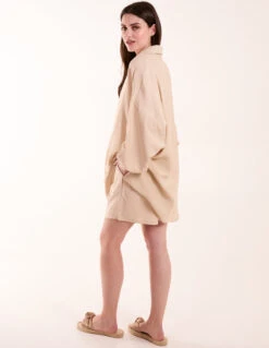 Linen Shorts & Shirt Set(Beige Linen Shorts Shirt Set) -Repertoire Fashion Store BV245876001 132820