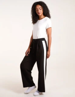 Side Stripe Elastic Waist Trousers(Side Stripe Elastic Trousers)