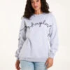 Los Angeles Slogan Sweatshirt(Los Angeles Slogan Sweatshirt) -Repertoire Fashion Store BV246415 GREYMELANGE 11559