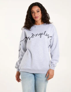 Los Angeles Slogan Sweatshirt(Los Angeles Slogan Sweatshirt)