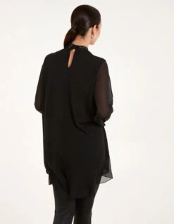 Rhinestone High Neck Top(Rhinestone High Neck Top) -Repertoire Fashion Store BV246420 BLACK 0045