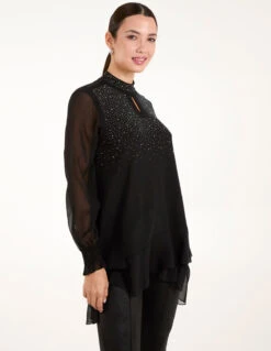 Rhinestone High Neck Top(Rhinestone High Neck Top)