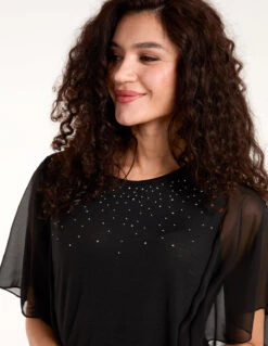 Diamante Tunic(Diamante Tunic) -Repertoire Fashion Store BV246428 BLACK 3 1