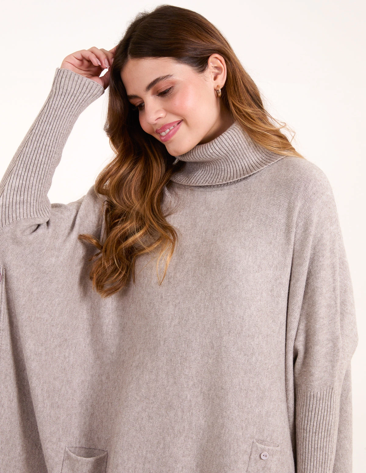 Roll Neck Button Mini Pocket Jumper(Roll Neck Button Mini Pocket Jumper) 3 Roll Neck Button Mini Pocket Jumper(Roll Neck Button Mini Pocket Jumper) - Image 3